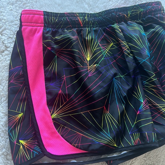 Xersion Quick-Dri Lined Running Shorts Drawstring Black Pink Size Girls L 14 - Picture 5 of 5